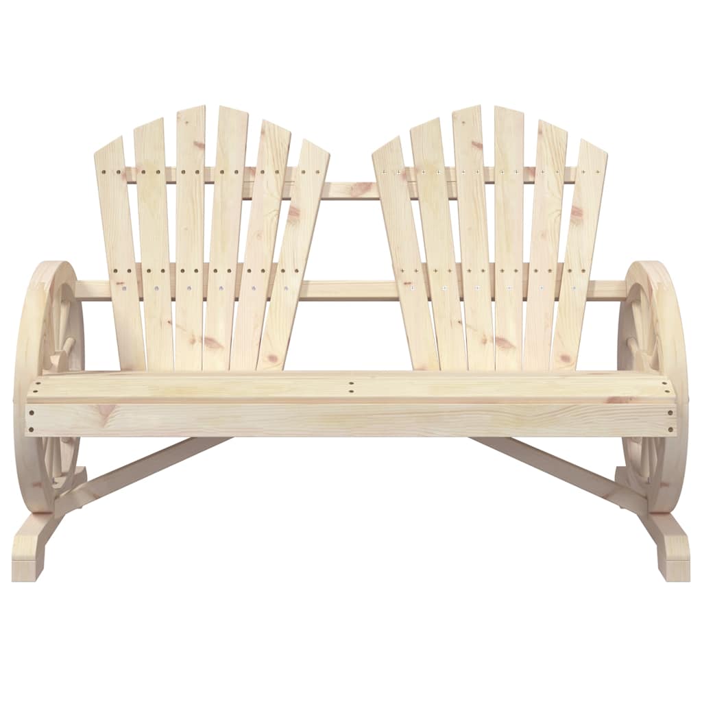 2-personers Adirondack-havestol Massivt Grantræ - Billede 4