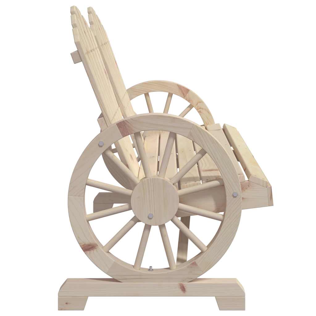2-personers Adirondack-havestol Massivt Grantræ - Billede 5
