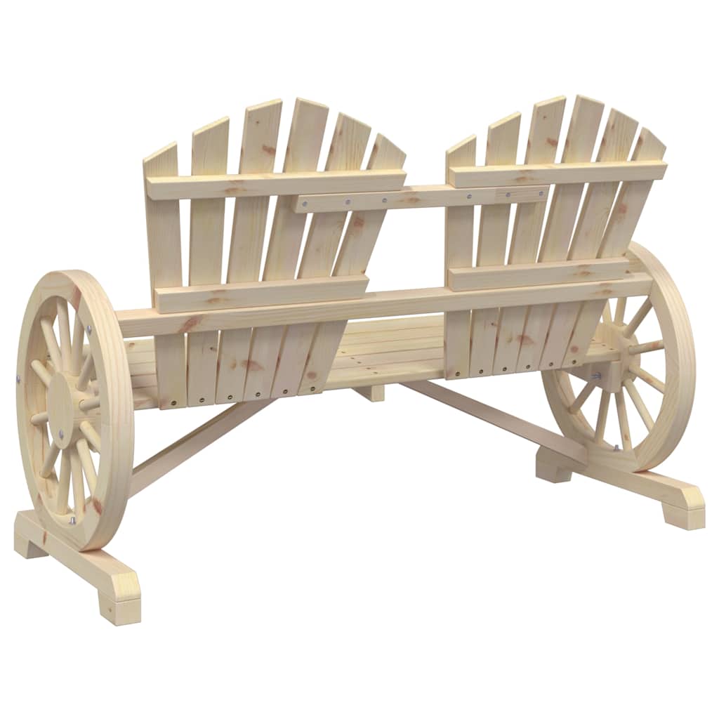 2-personers Adirondack-havestol Massivt Grantræ - Billede 6