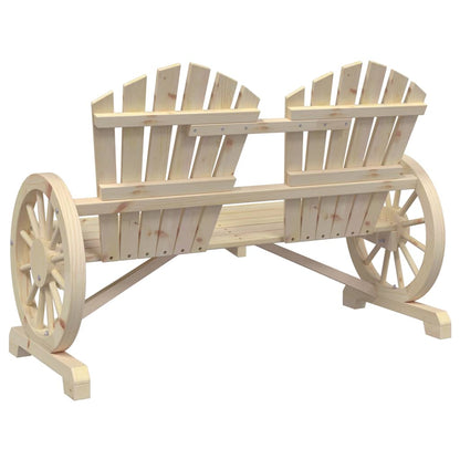 2-personers Adirondack-havestol Massivt Grantræ - Billede 6