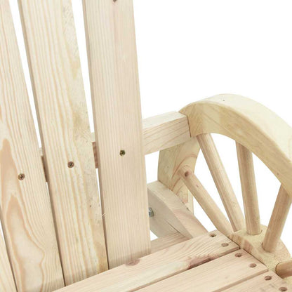 2-personers Adirondack-havestol Massivt Grantræ - Billede 7