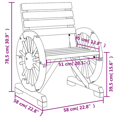 Havestol Massivt Grantræ - Billede 9