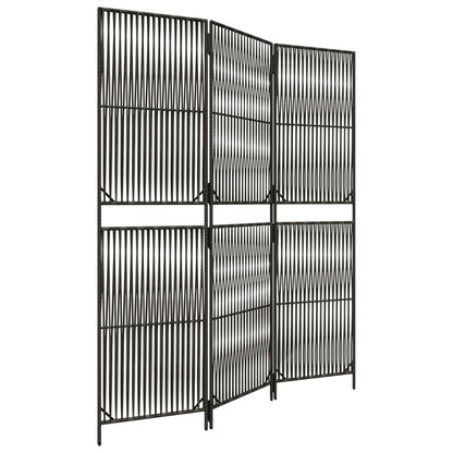 Rumdeler 3 Paneler Polyrattan Grå - Billede 2