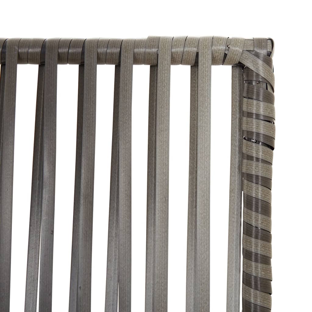 Rumdeler 3 Paneler Polyrattan Grå - Billede 6