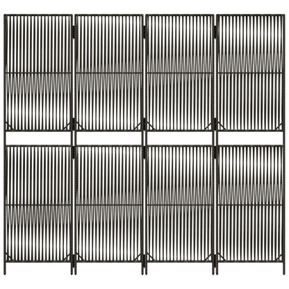 Rumdeler 4 Paneler Polyrattan Grå - Billede 5