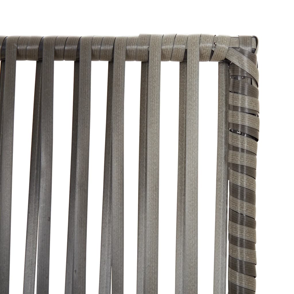 Rumdeler 4 Paneler Polyrattan Grå - Billede 6