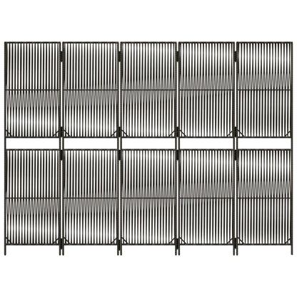 Rumdeler 5 Paneler Polyrattan Grå - Billede 5