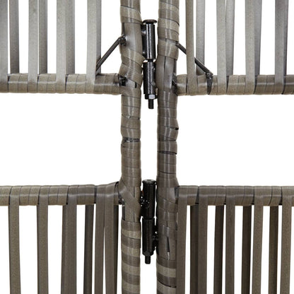 Rumdeler 5 Paneler Polyrattan Grå - Billede 7