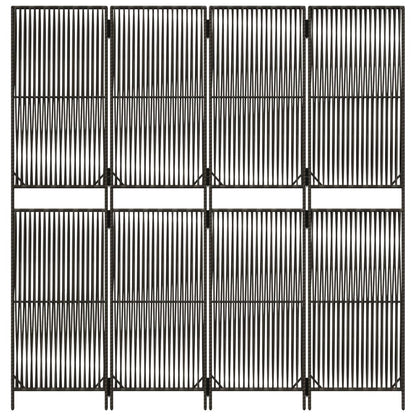 Rumdeler 4 Paneler Polyrattan Grå - Billede 5