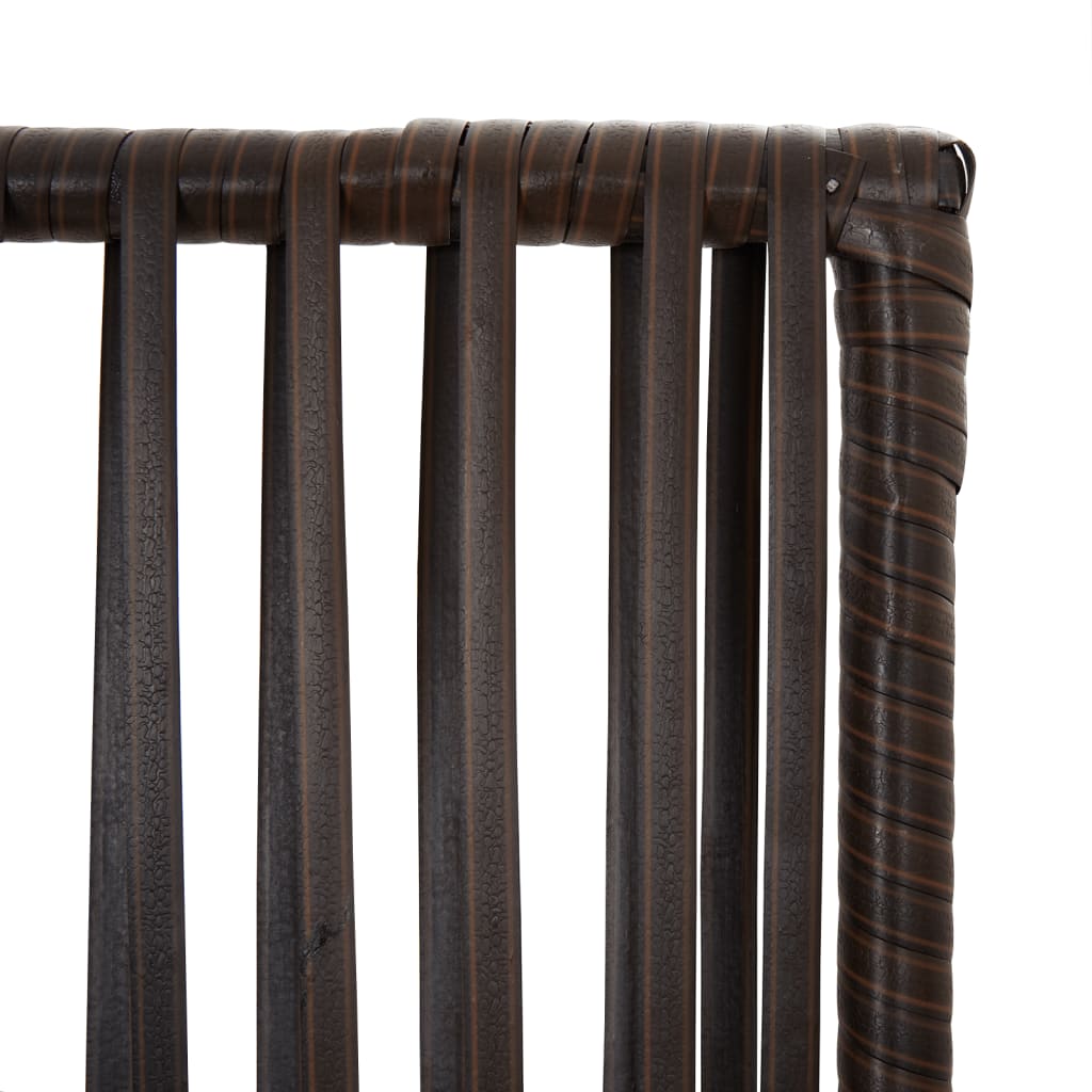 Rumdeler 4 Paneler Polyrattan Grå - Billede 8