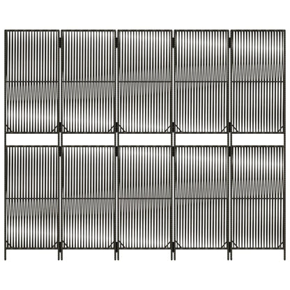 Rumdeler 5 Paneler Polyrattan Grå - Billede 5