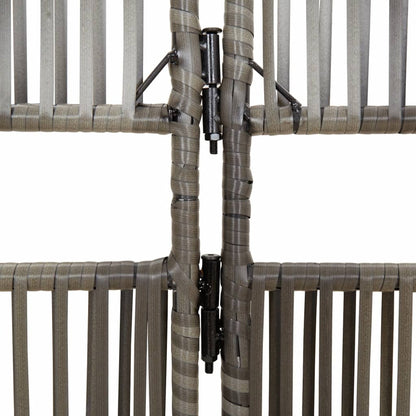 Rumdeler 6 Paneler Polyrattan Grå - Billede 7