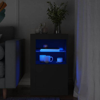 Skab Med LED-lys Konstrueret Træ - Variant 836632