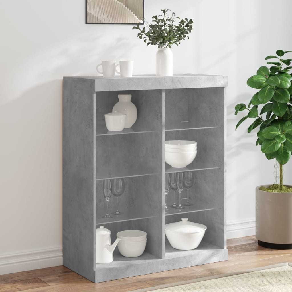 Skænk Med Led-lys 81x37x100 Cm