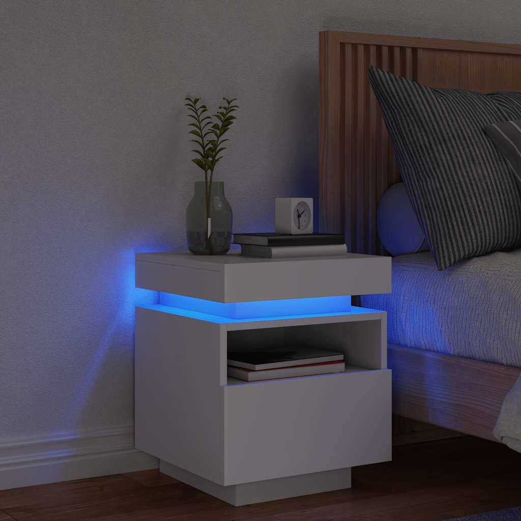Sengebord Med LED-lys 40x39x48,5 Cm - Variant 836784