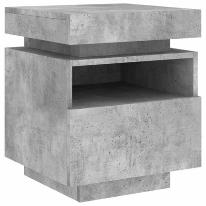 Sengebord Med LED-lys 40x39x48,5 Cm - Billede 4