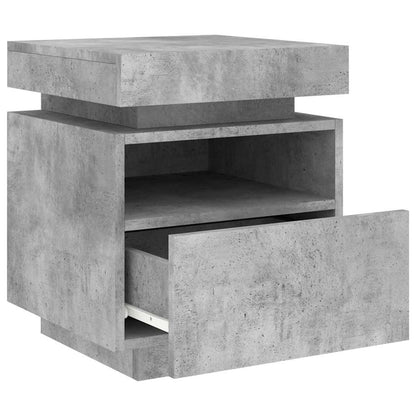Sengebord Med LED-lys 40x39x48,5 Cm - Billede 5