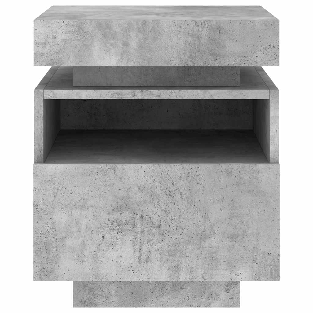 Sengebord Med LED-lys 40x39x48,5 Cm - Billede 6