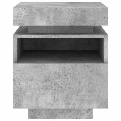 Sengebord Med LED-lys 40x39x48,5 Cm - Billede 6