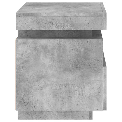 Sengebord Med LED-lys 40x39x48,5 Cm - Billede 8