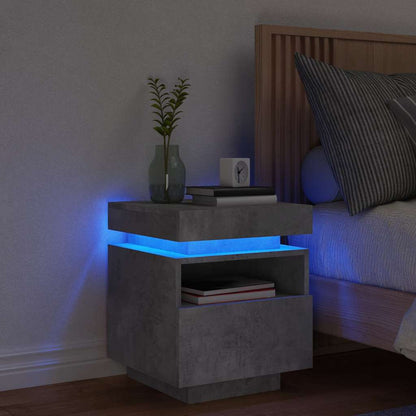 Sengebord Med LED-lys 40x39x48,5 Cm - Hovedbillede