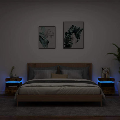 Sengebord Med LED-lys 40x39x48,5 Cm - Variant 836793