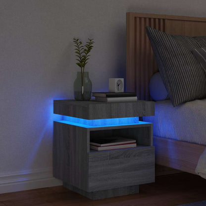 Sengebord Med LED-lys 40x39x48,5 Cm - Variant 836794