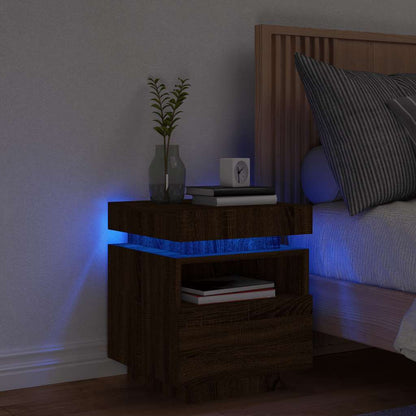 Sengebord Med LED-lys 40x39x48,5 Cm - Variant 836796
