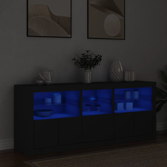 Skænk Med Led-Lys 162X37X67 Cm