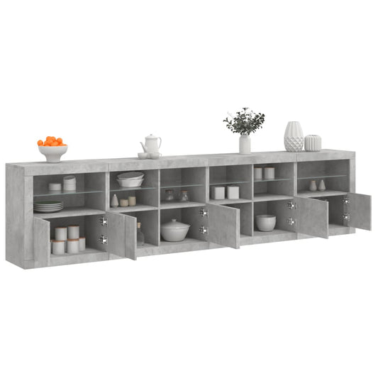 Skænk Med Led-Lys 283X37X67 Cm