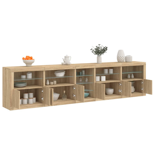 Skænk Med Led-Lys 283X37X67 Cm