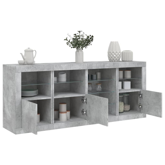 Skænk Med Led-Lys 164X37X67 Cm