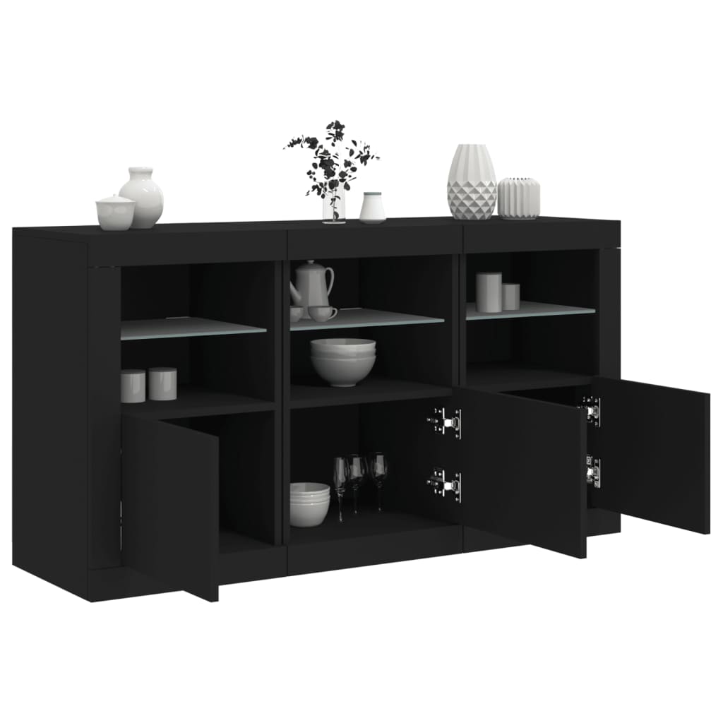 Skænk Med Led-Lys 123X37X67 Cm