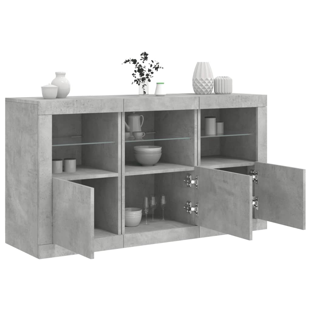 Skænk Med Led-Lys 123X37X67 Cm