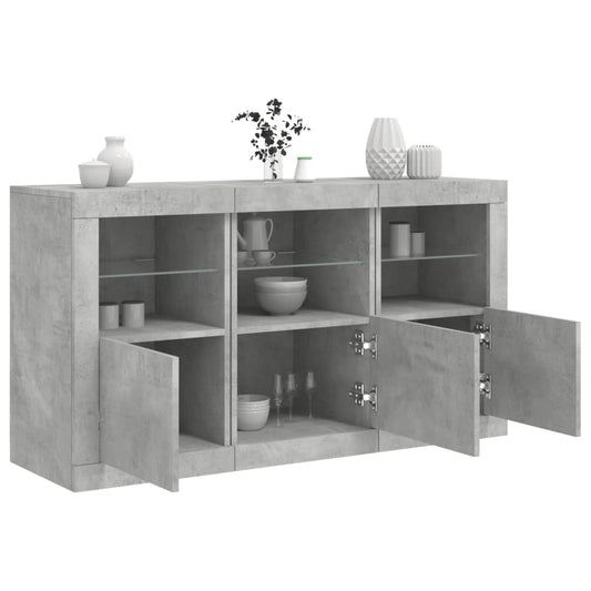 Skænk Med Led-Lys 123X37X67 Cm