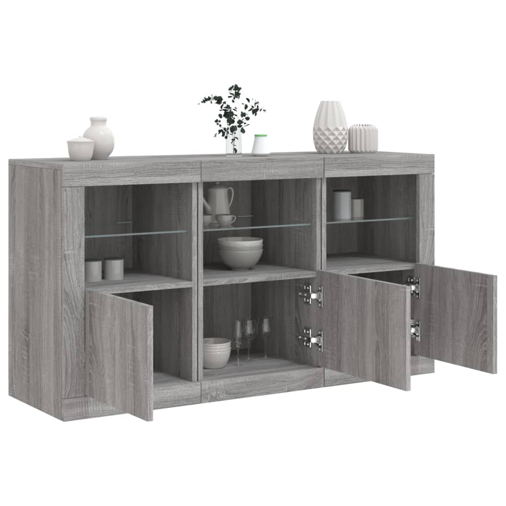 Skænk Med Led-Lys 123X37X67 Cm