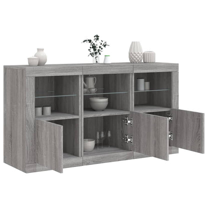 Skænk Med Led-Lys 123X37X67 Cm