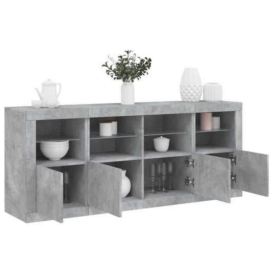 Skænk Med Led-Lys 163X37X67 Cm