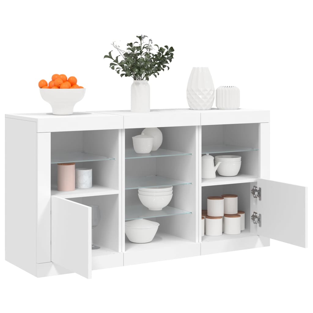 Skænk Med Led-Lys 123X37X67 Cm