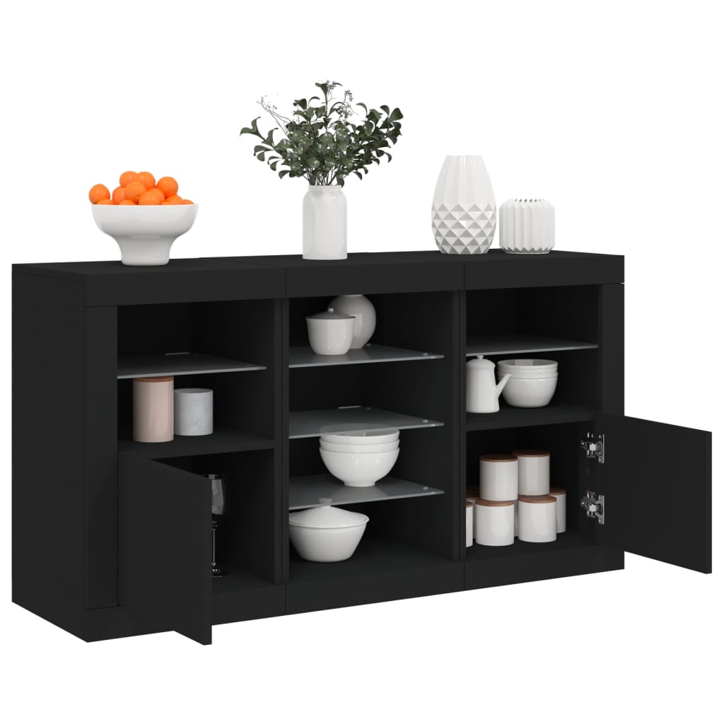 Skænk Med Led-Lys 123X37X67 Cm