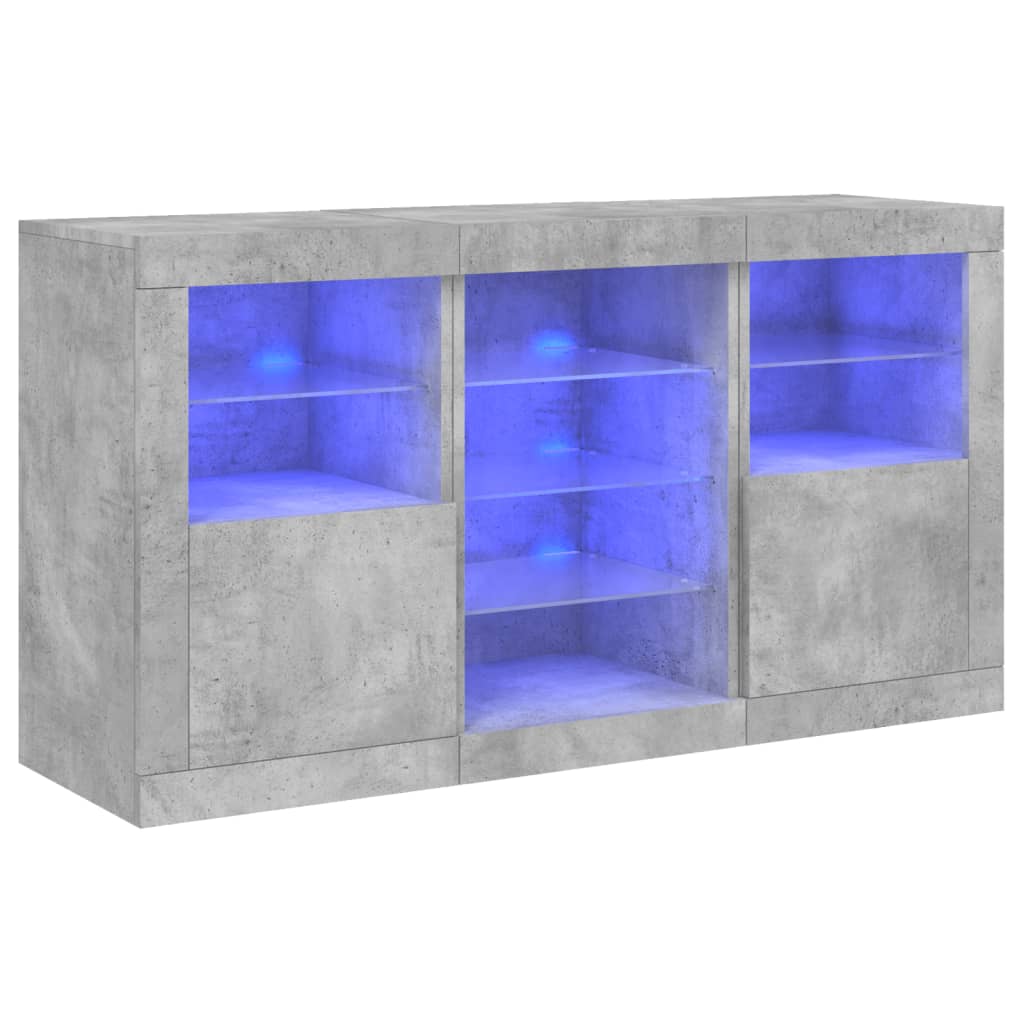 Skænk Med Led-Lys 123X37X67 Cm