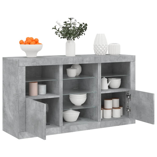 Skænk Med Led-Lys 123X37X67 Cm