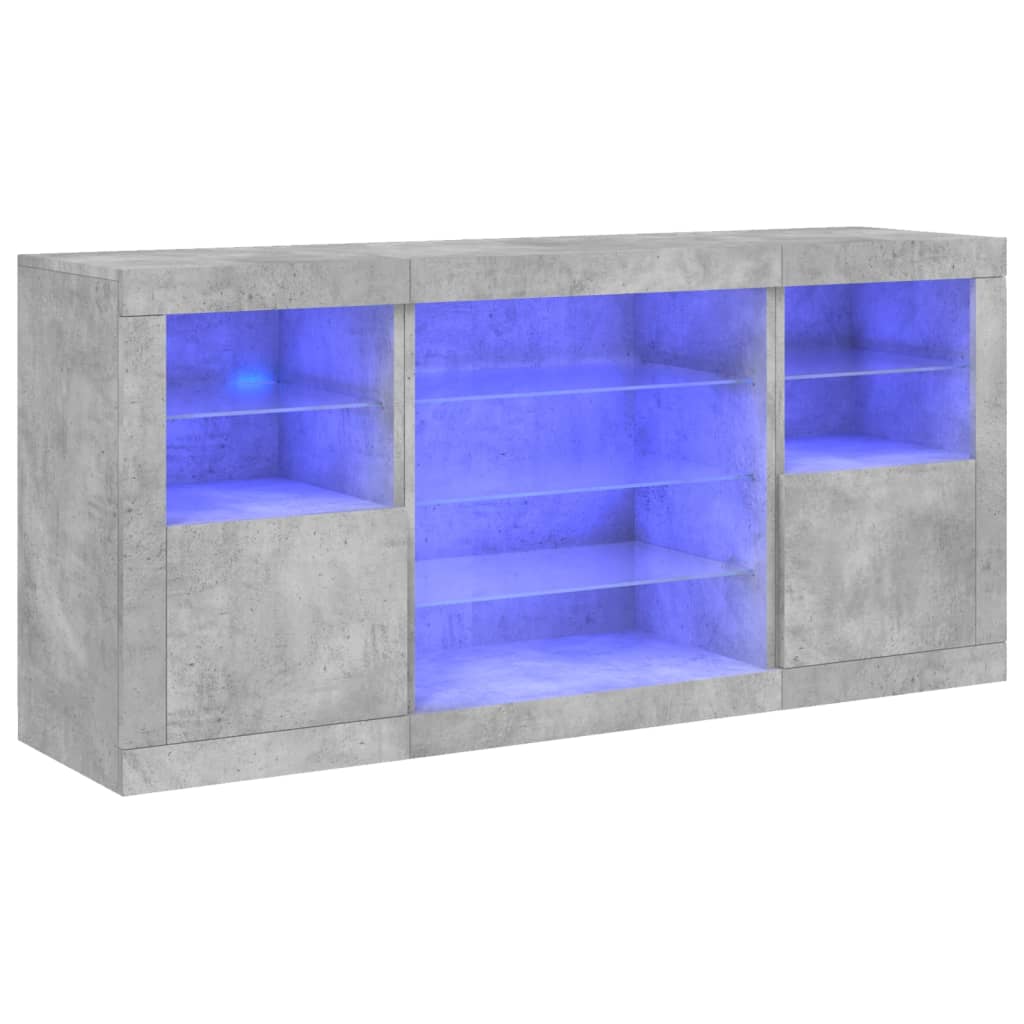 Skænk Med Led-Lys 142,5X37X67 Cm
