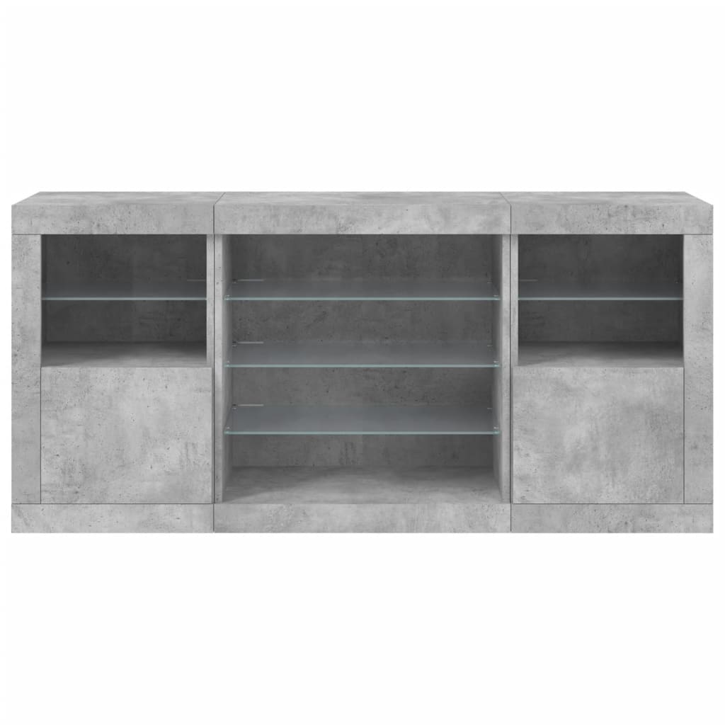 Skænk Med Led-Lys 142,5X37X67 Cm