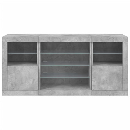 Skænk Med Led-Lys 142,5X37X67 Cm
