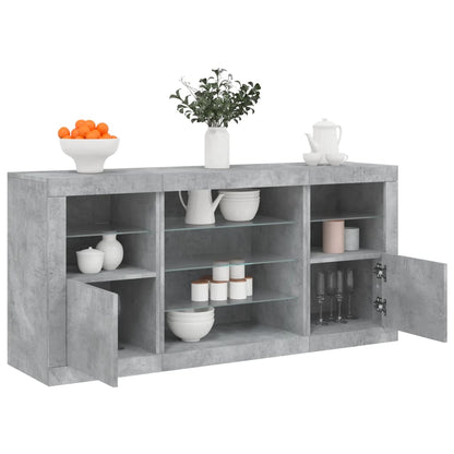 Skænk Med Led-Lys 142,5X37X67 Cm