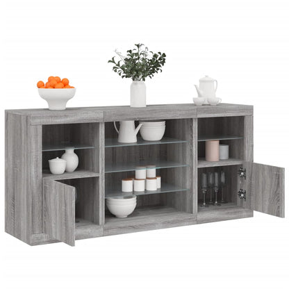 Skænk Med Led-Lys 142,5X37X67 Cm
