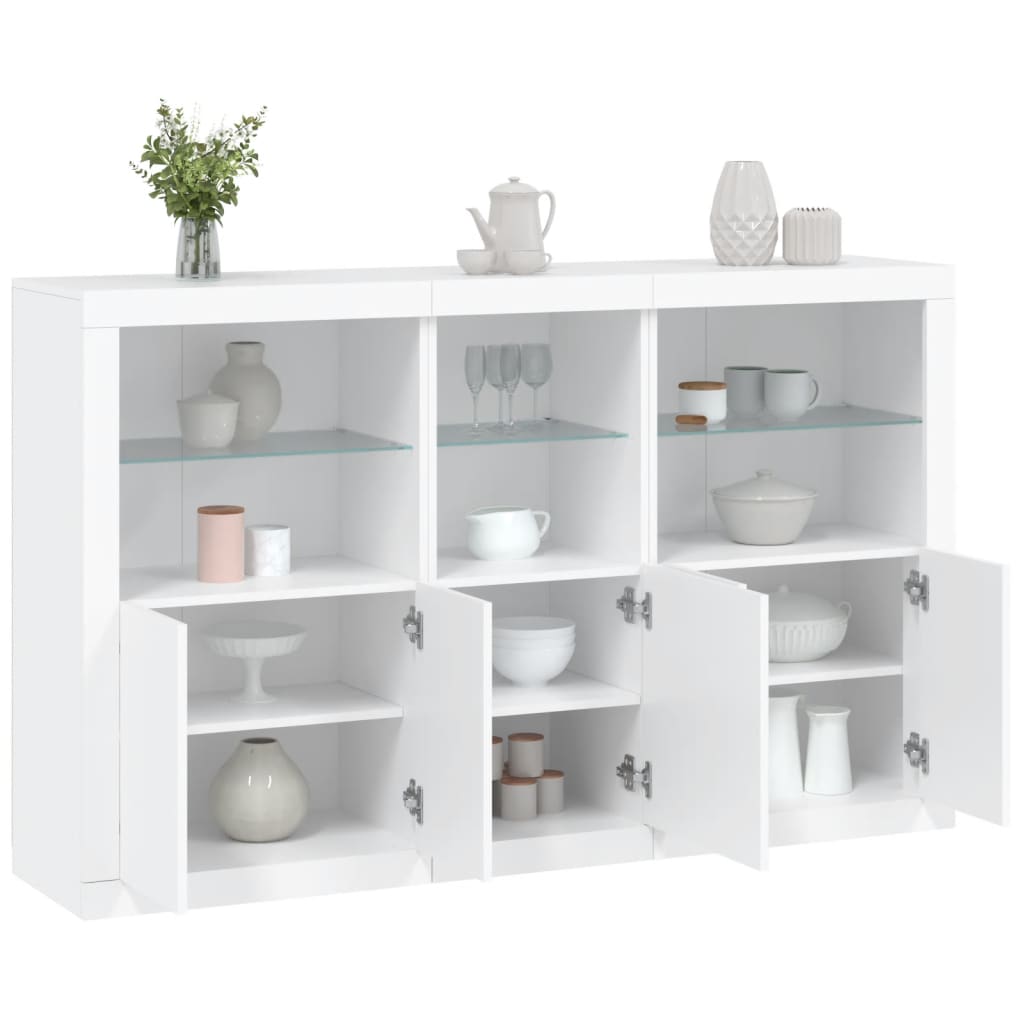 Skænk Med Led-Lys 162X37X100 Cm