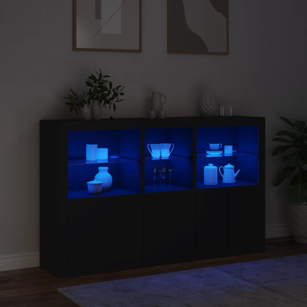 Skænk Med Led-Lys 162X37X100 Cm
