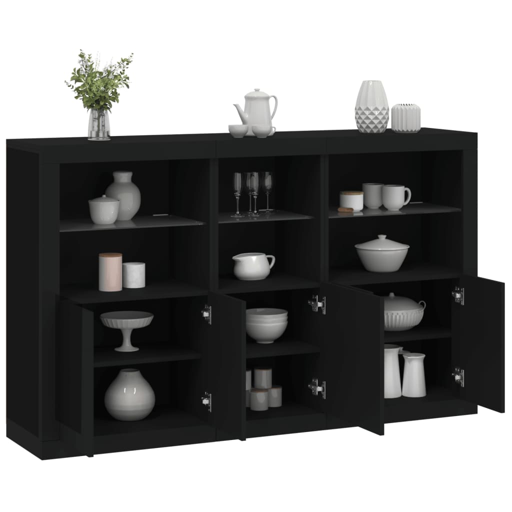 Skænk Med Led-Lys 162X37X100 Cm